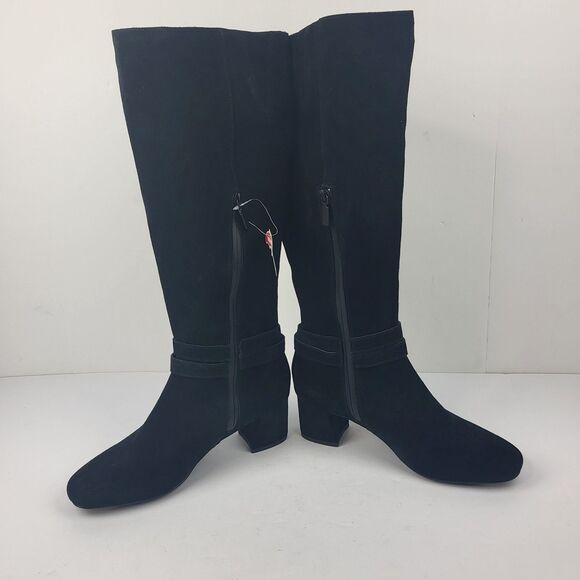 BLONDO ASHLEY Waterproof Knee High Boot Faux leather suede Black 8.5M - Picture 10 of 15